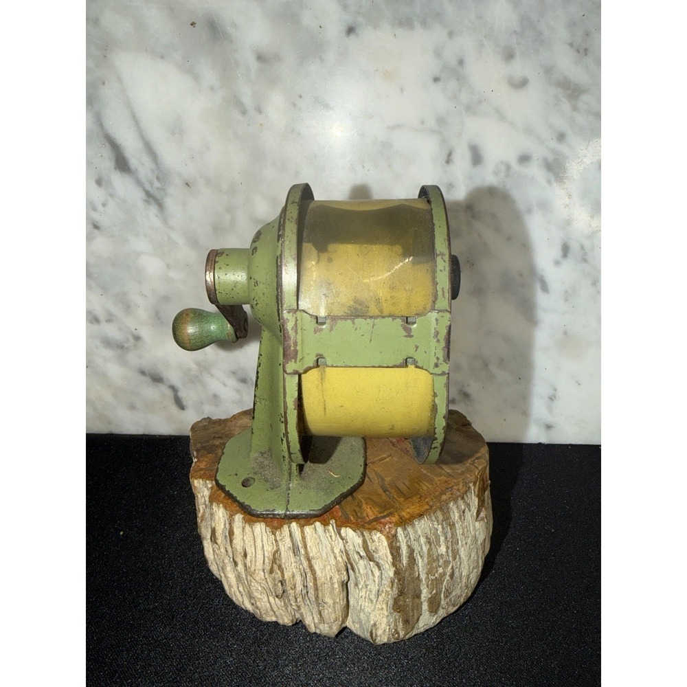 Antique APSCO "The Gem" Pencil Sharpener Single Cutter Manual Hand Crank Patina - Picture 3 of 9